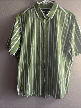 [Used/Like New] Club Room Pink & White Striped Button Down Shirt // Men Size XL